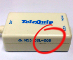 TeleQuip ADSL Splitter